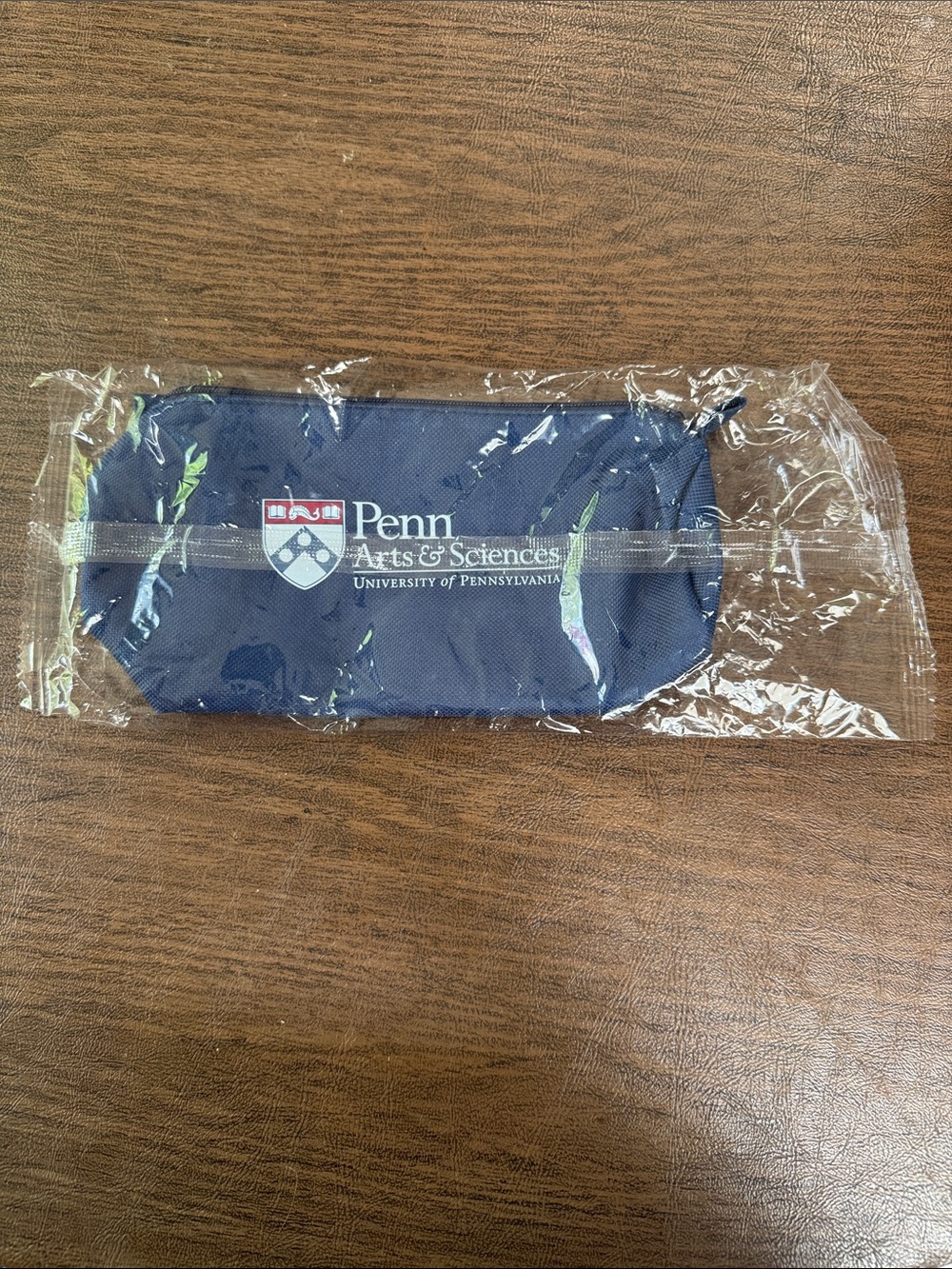University of Pennsylvania Arts & Sciences Zip Pencil Pouch in Navy Blue